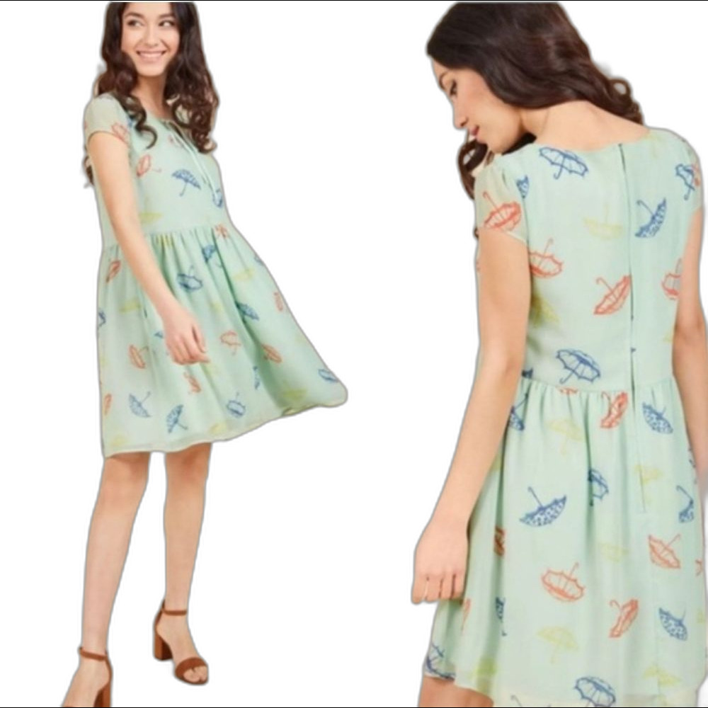 ModCloth Rainy Day Umbrella Dress Size Small